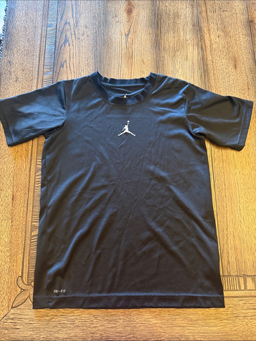 Jordan Black Short Sleeve Tee with White Jumpman Logo